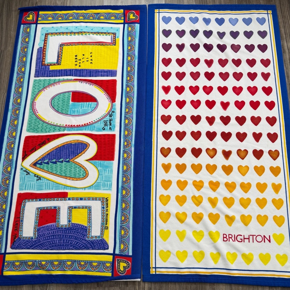 Brighton Towels Love & Ombré Heart Beach Towels